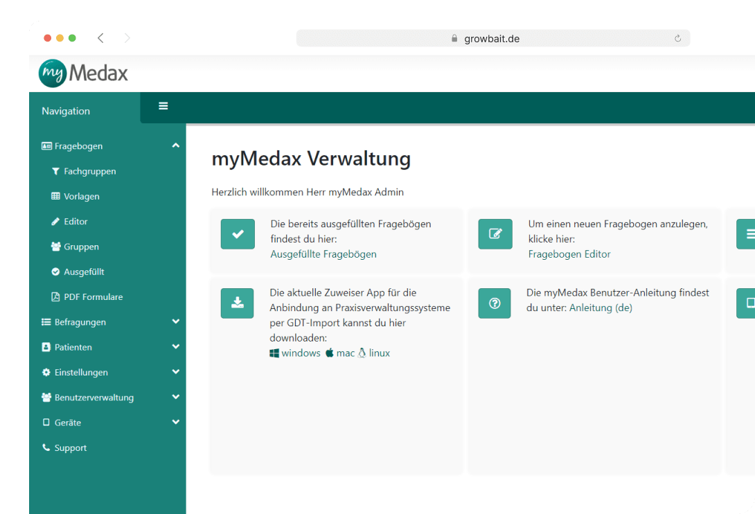 myMedax-Zentrale
